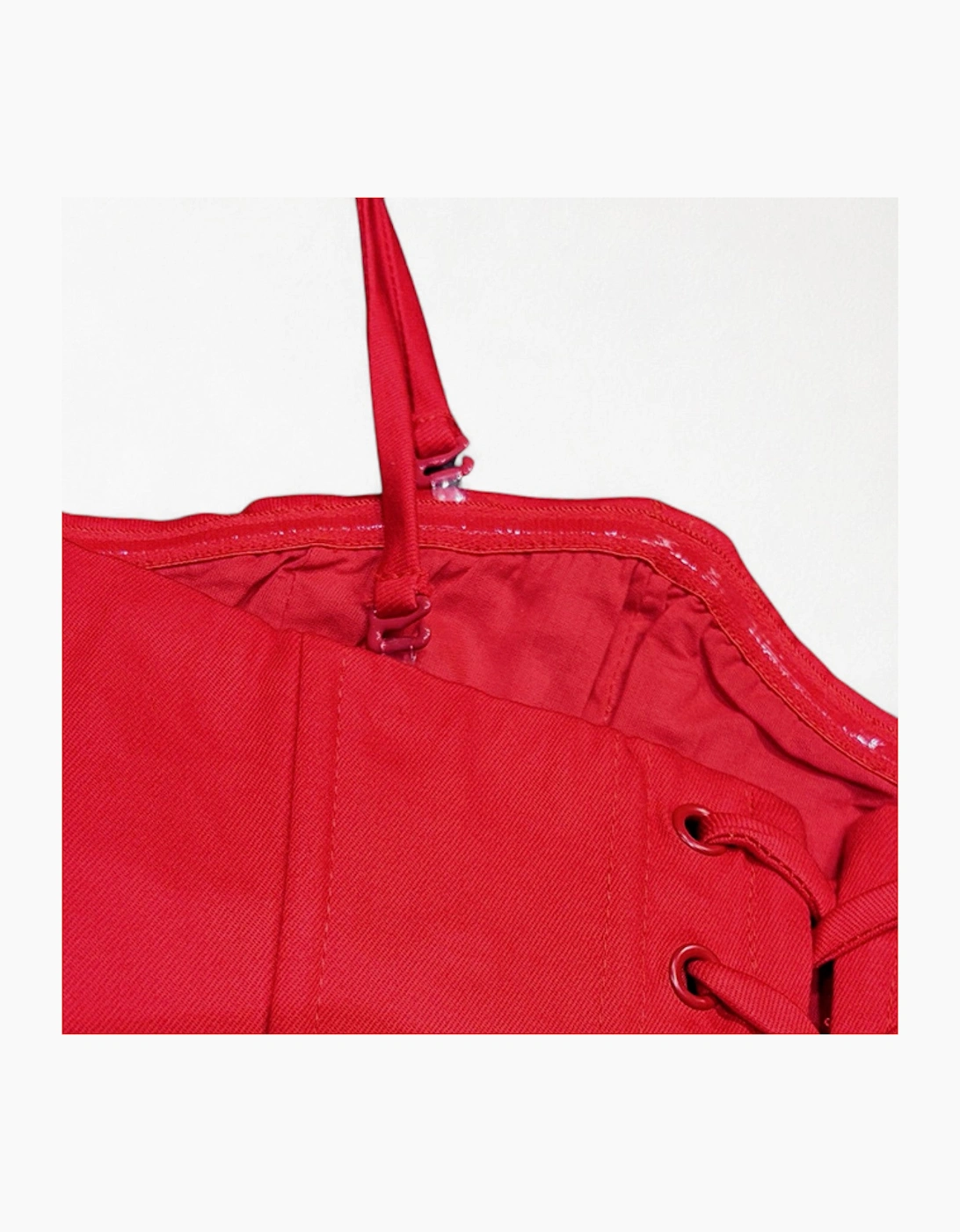Red Corset Set With Long Gloves