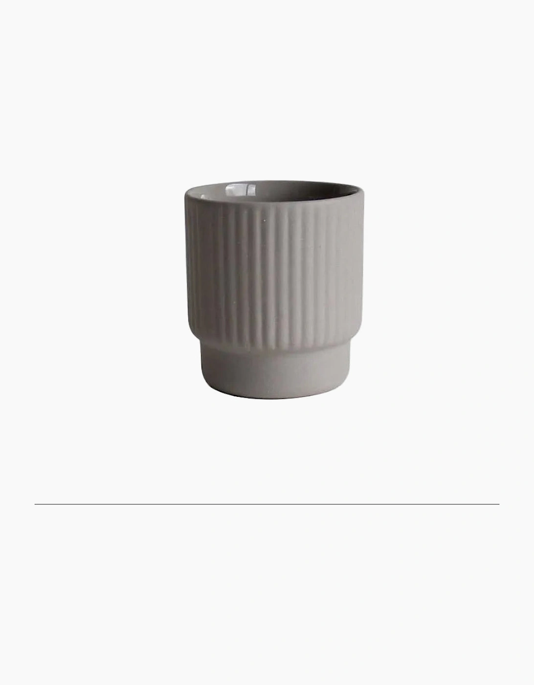 Light Grey Ridded Espresso Cup
