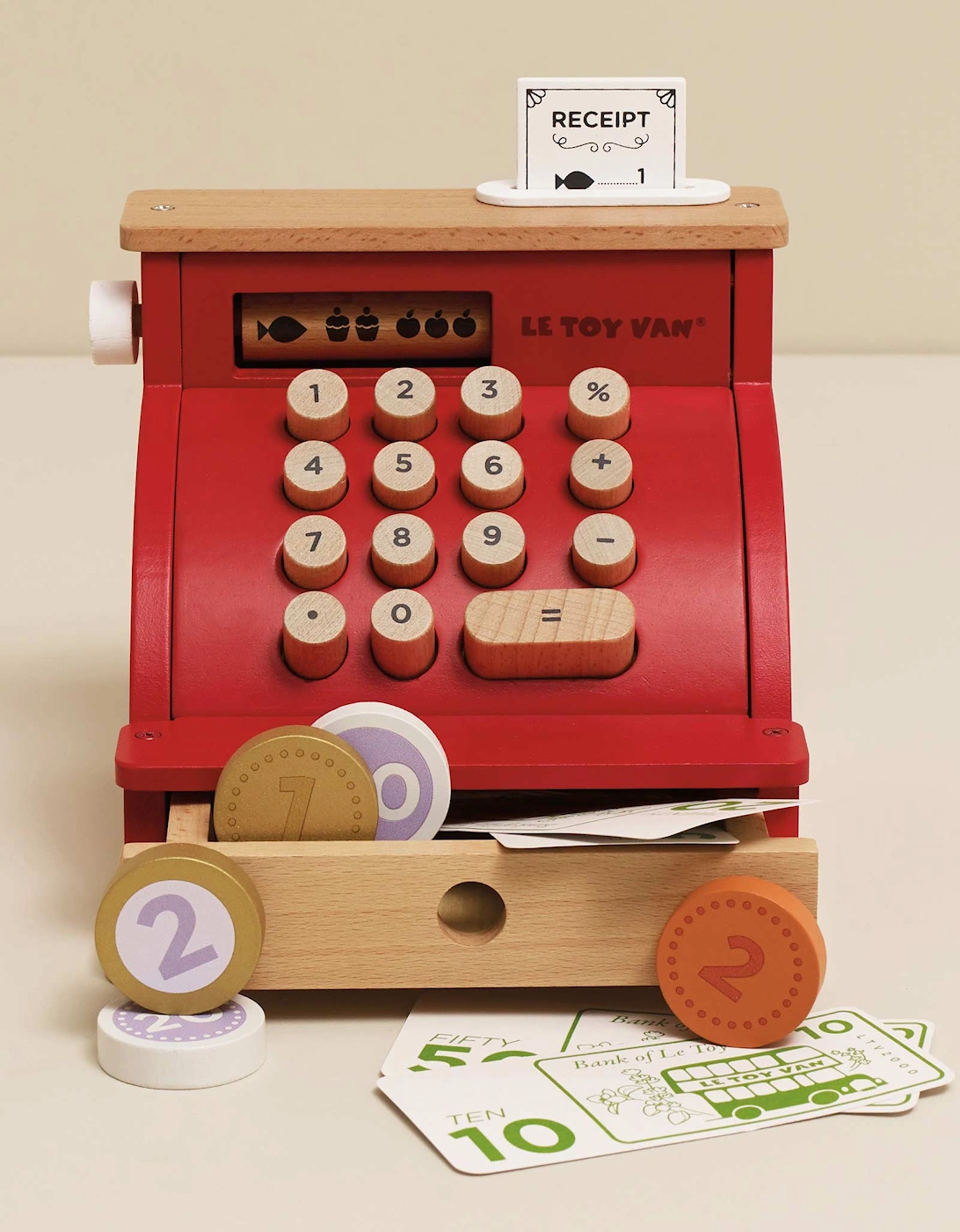 Le Toy Van Shop Till Cash Register & Money