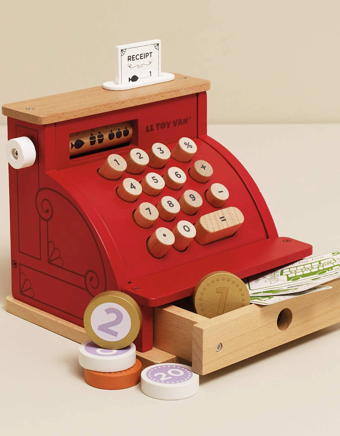Le Toy Van Shop Till Cash Register & Money