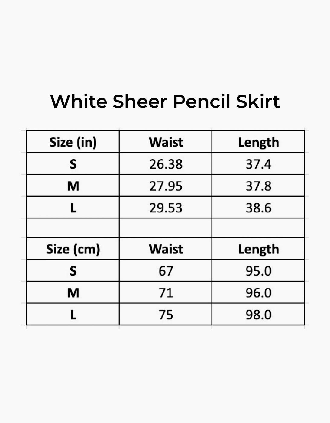 White Sheer Pencil Skirt With Black Embroidery