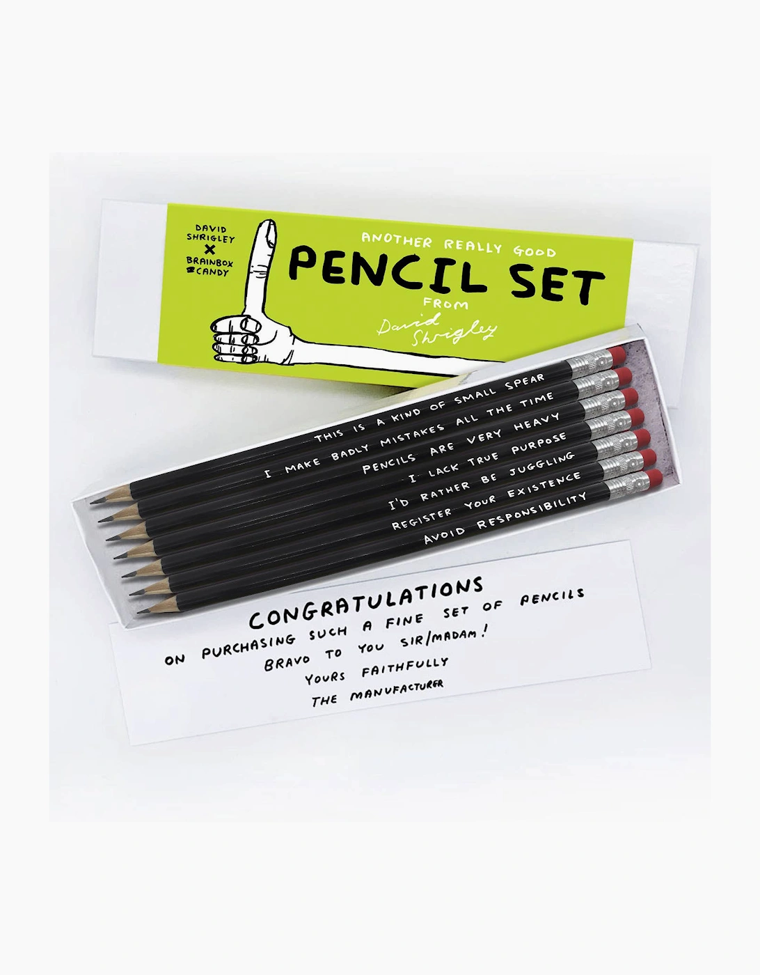 David Shrigley Pencil Box - 7 Designs (Set 2)