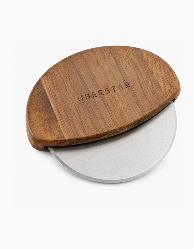 Uberstar Acacia Pizza Wheel Cutter Natural