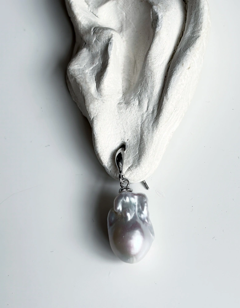 Irregular Freshwater Pearl Drop Earrings