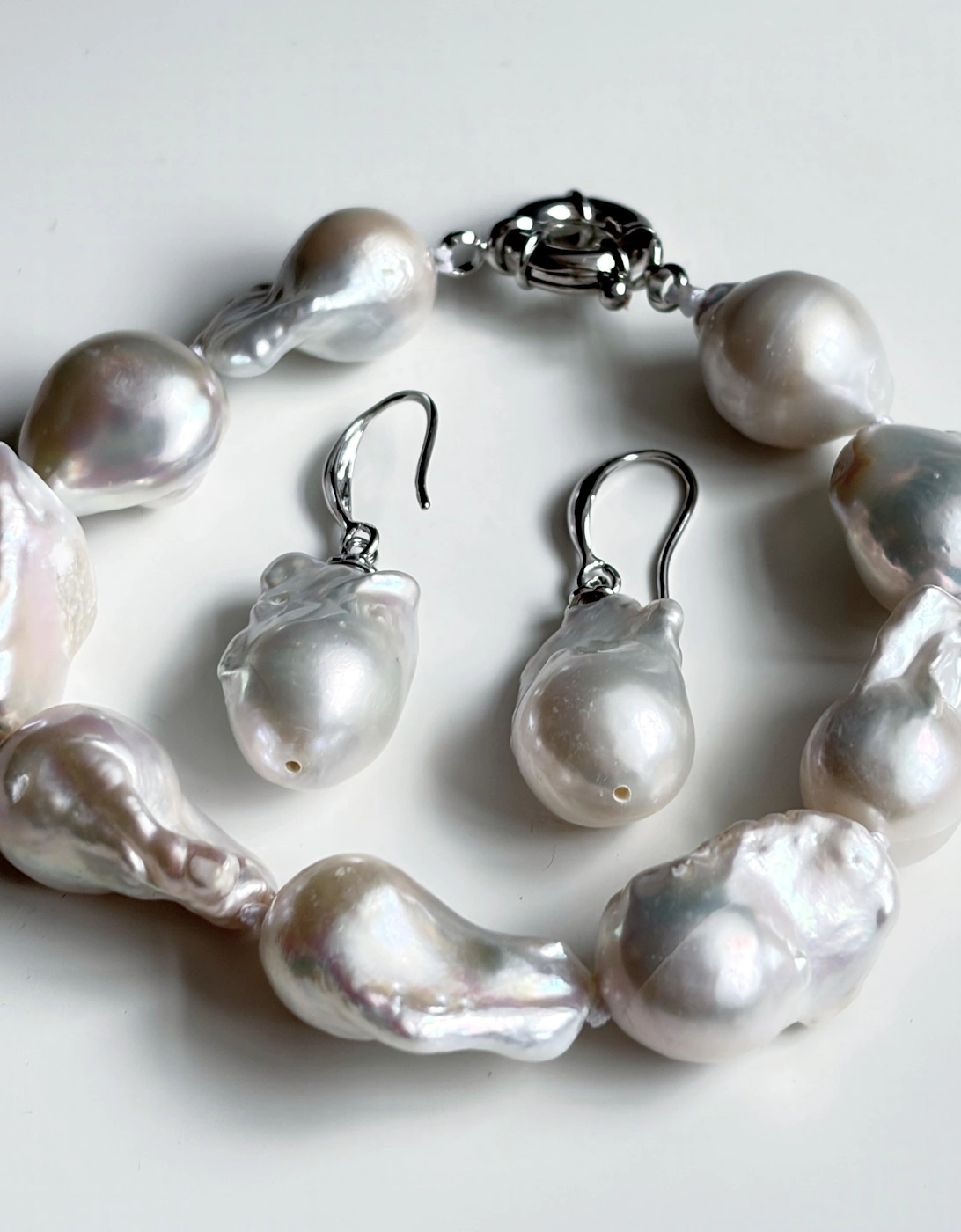 Irregular Freshwater Pearl Drop Earrings