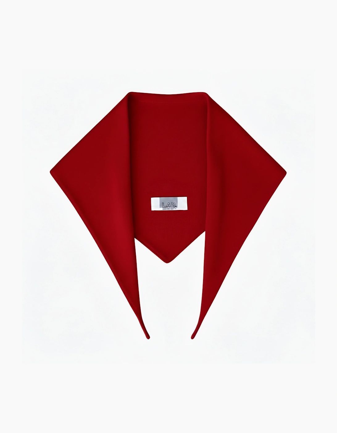 Red Wool Small Triangle Knitted Scarf