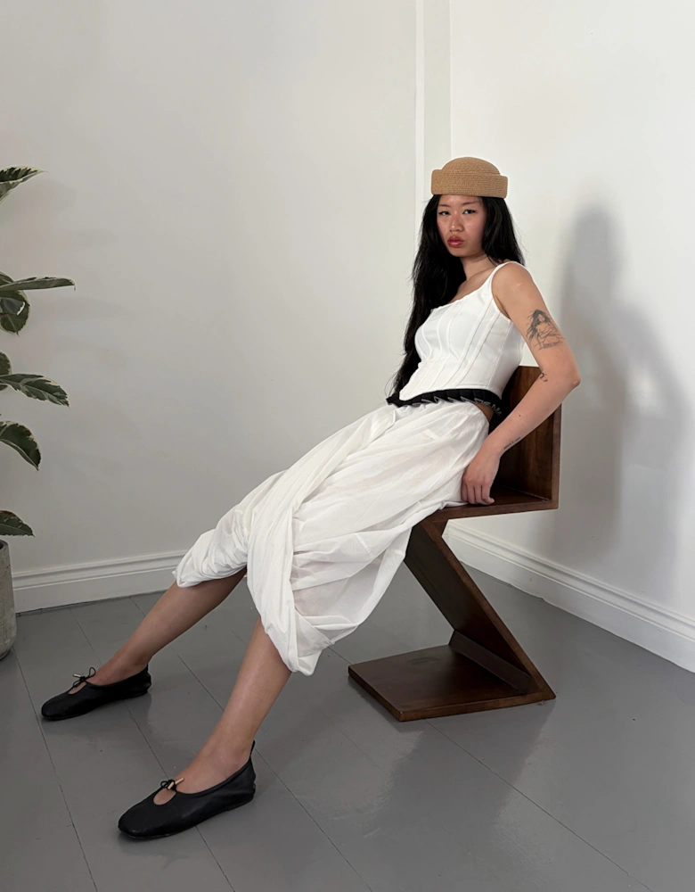 Natural Straw Pillbox Hat