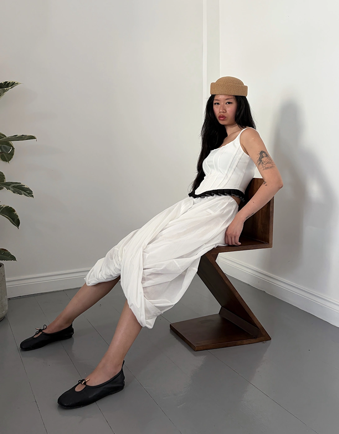 Natural Straw Pillbox Hat