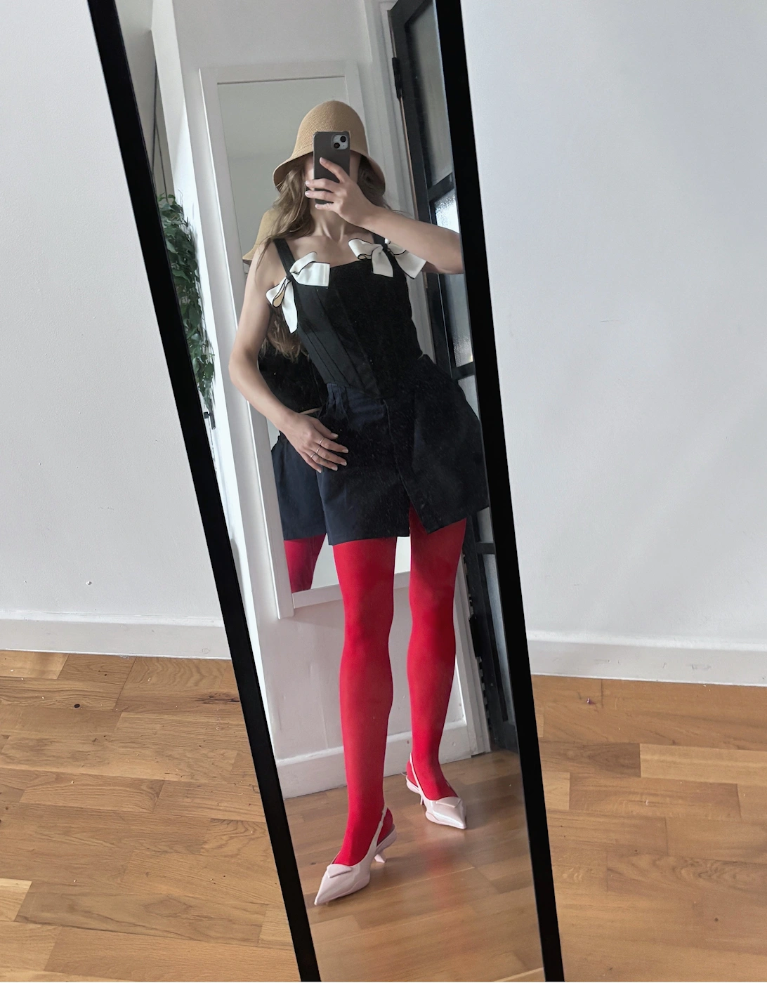 Black Rib Knit Corset Top With Bows