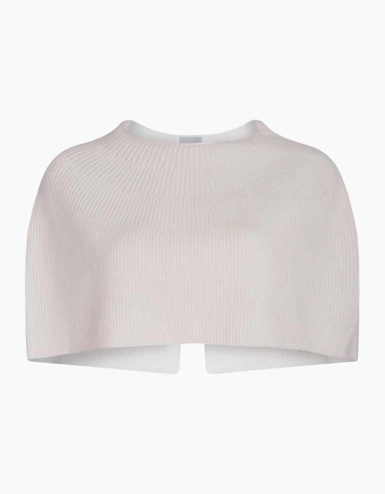 Cream Mohair Wool Knitted Cape