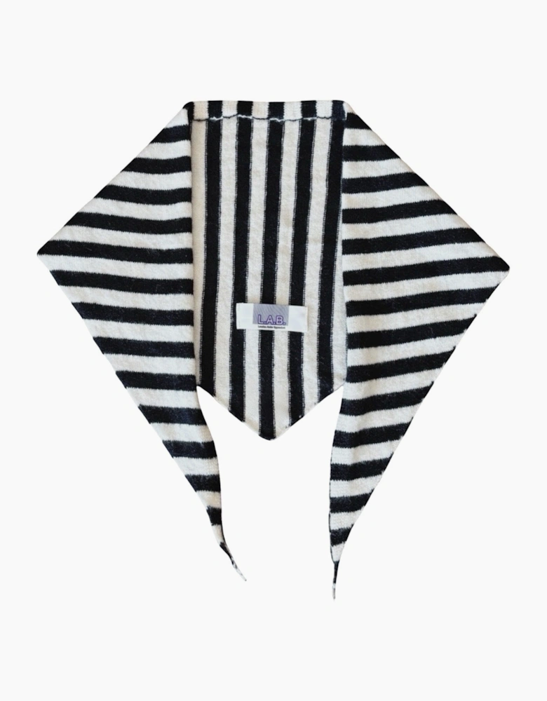 Striped Wool Small Triangle Knitted Scarf