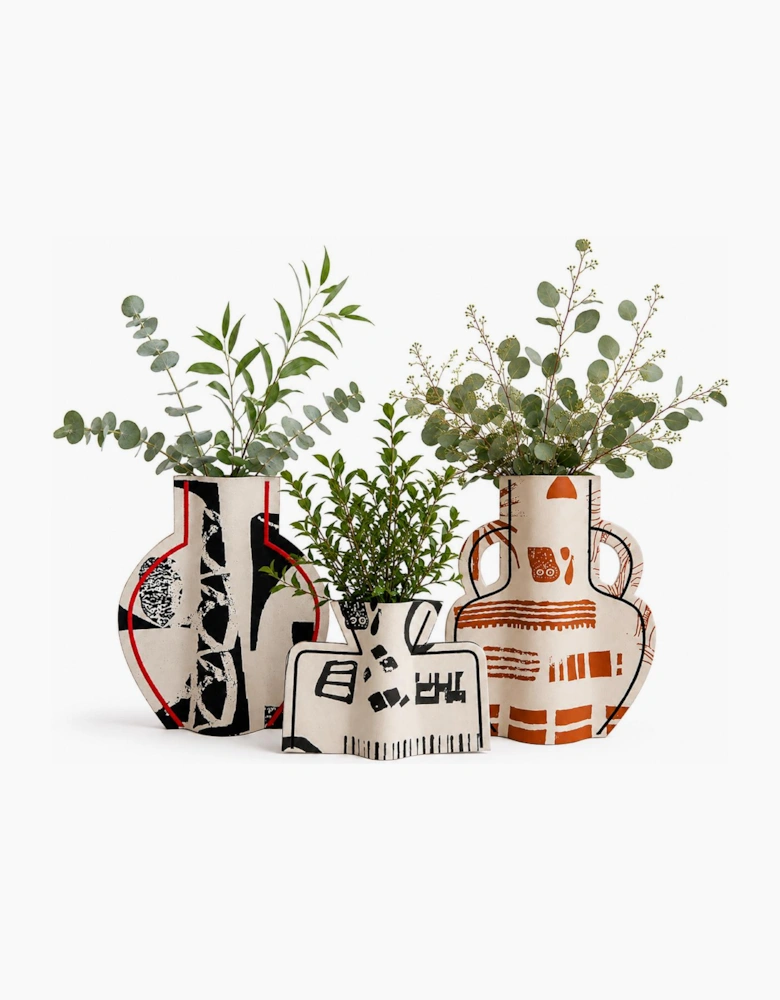 M2P Milos Jug Vase Black Red