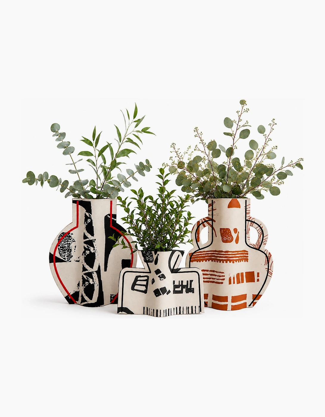 M2P Milos Jug Vase Black Red