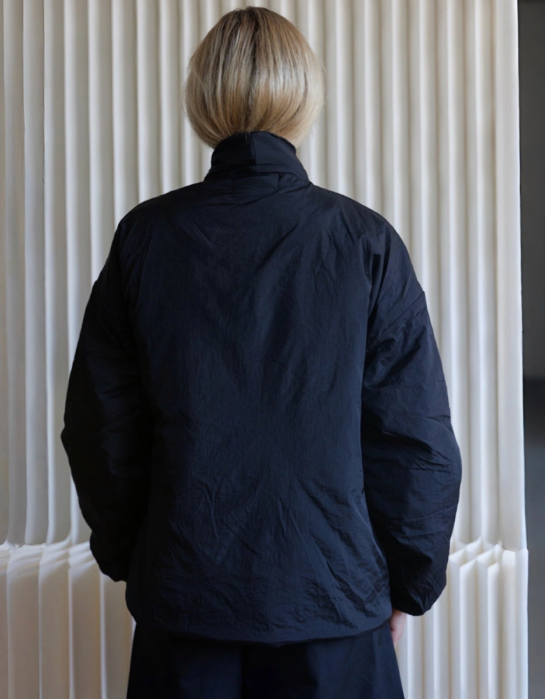 Black Quilted Wrap Kimono Jacket