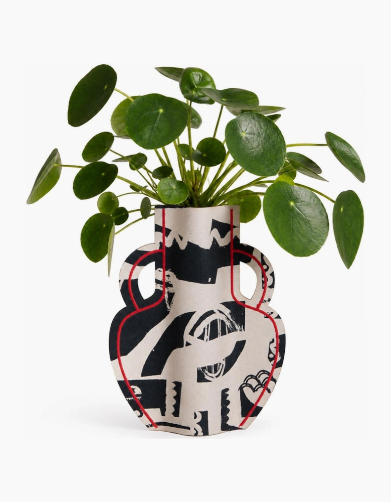 M2P Milos Amphora Large Vase Black Red