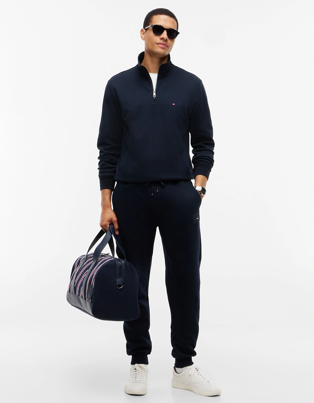 Tommy Hilfiger Essential Intechno Mens Half Zip Sweatshirt - Desert Sky