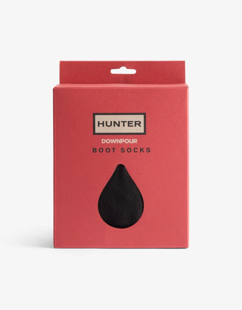 Hunter Downpour Boot Short Boot Socks - Black