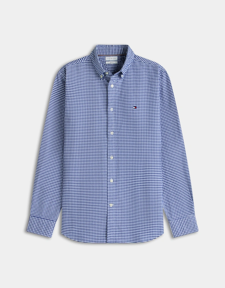 Tommy Hilfiger Heritage Oxford Gingham Mens Regular Fit Shirt - Royal Blue/Check