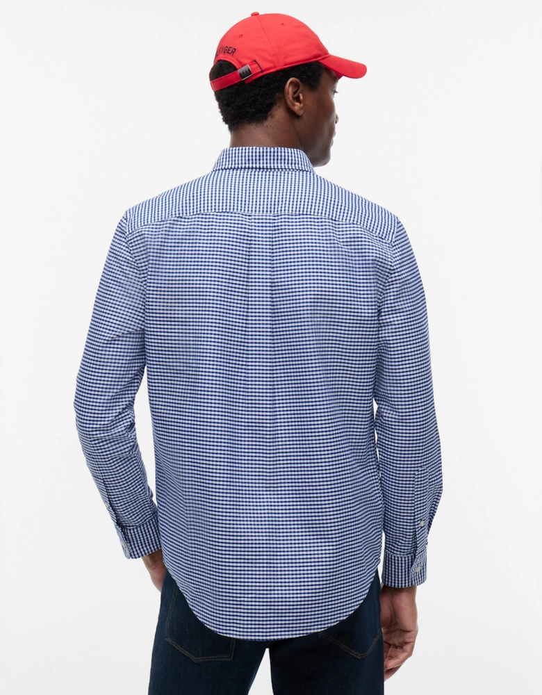 Tommy Hilfiger Heritage Oxford Gingham Mens Regular Fit Shirt - Royal Blue/Check