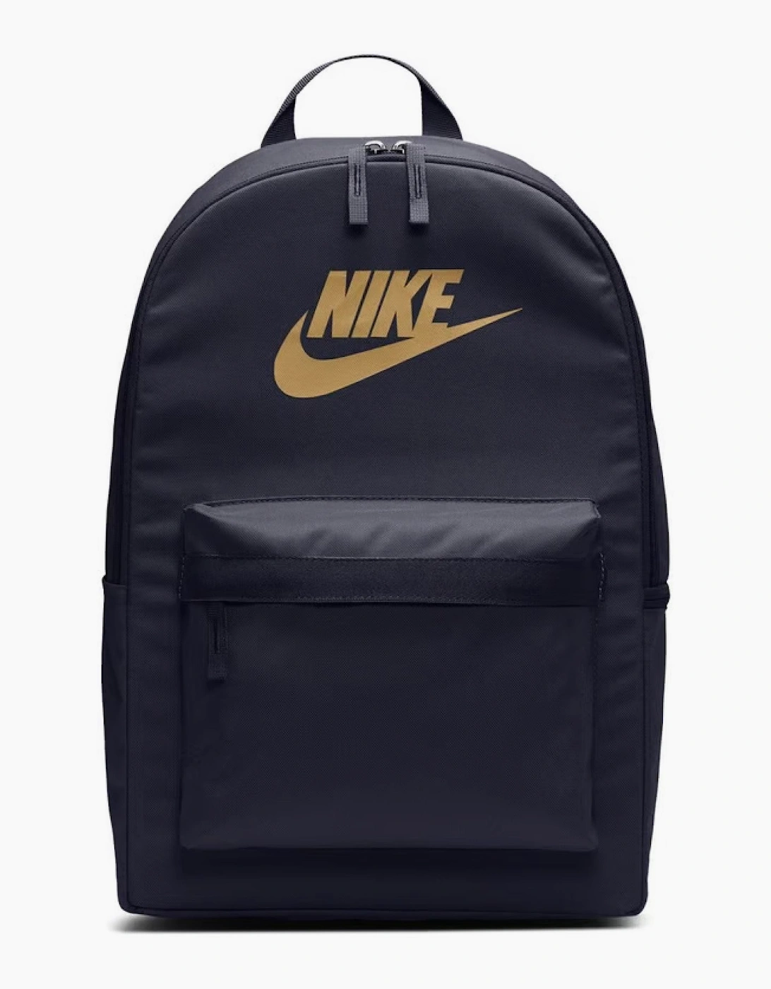 NIKE Unisex Heritage Backpack - 2.0 Bag Black with Gold Logo