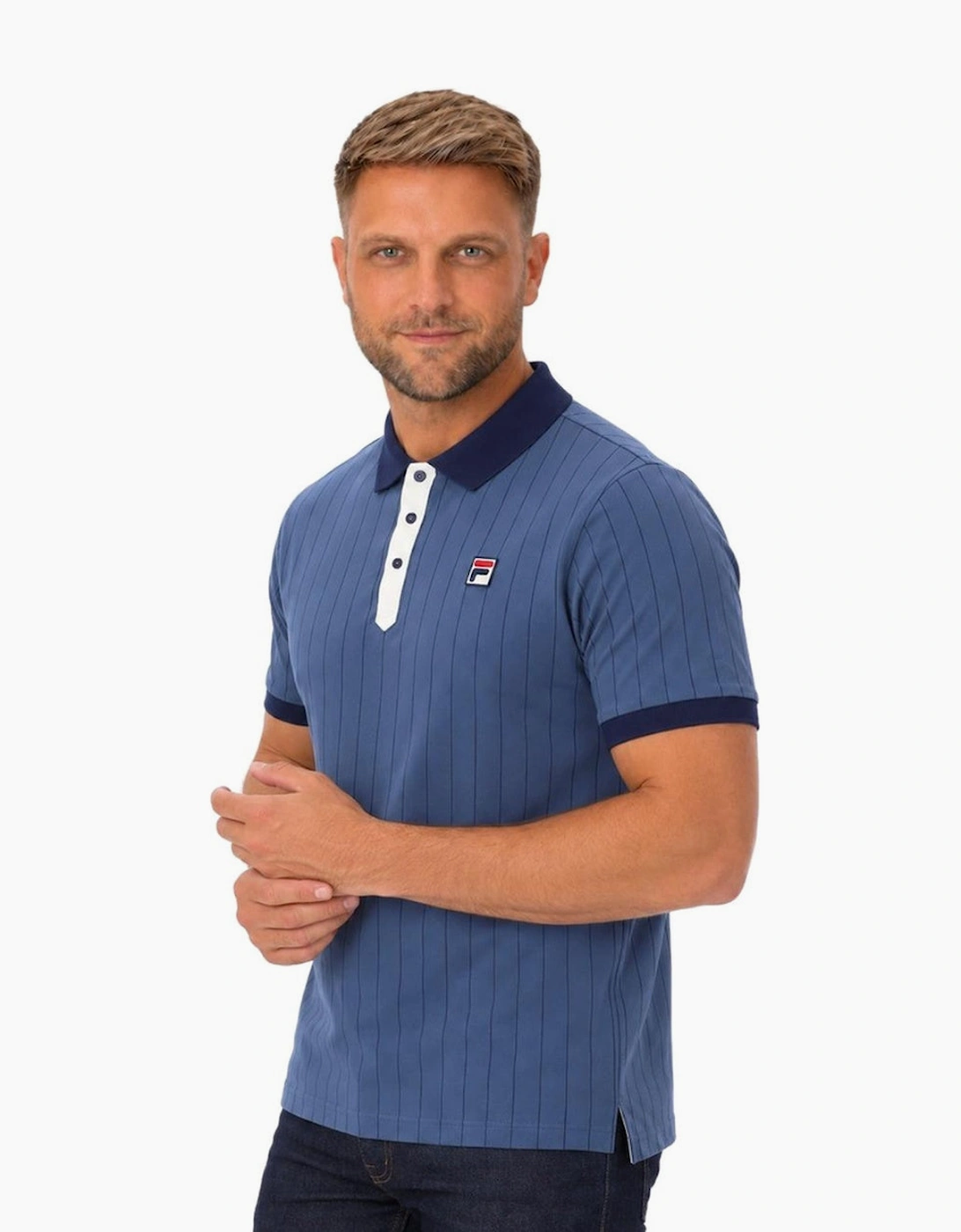 Fila BB1 Classic Striped Polo Shirt Vintage Indigo/Gardenia/Fila Navy