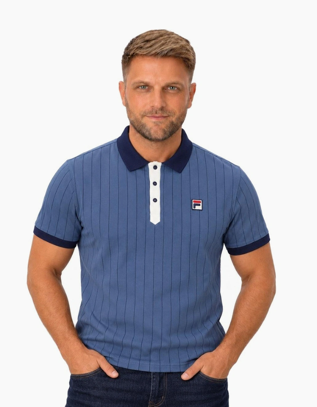 Fila BB1 Classic Striped Polo Shirt Vintage Indigo/Gardenia/Fila Navy
