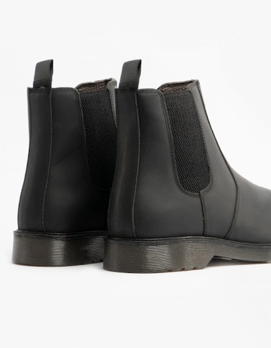 STB ELLIS Unisex Leather Air Cushioned Dealer Boots Waxy Black