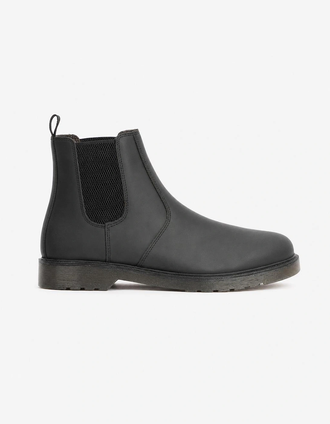 STB ELLIS Unisex Leather Air Cushioned Dealer Boots Waxy Black