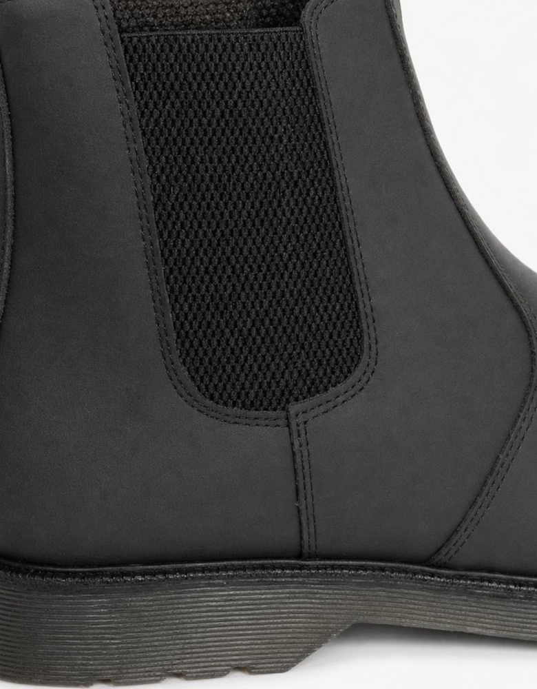 STB ELLIS Unisex Leather Air Cushioned Dealer Boots Waxy Black
