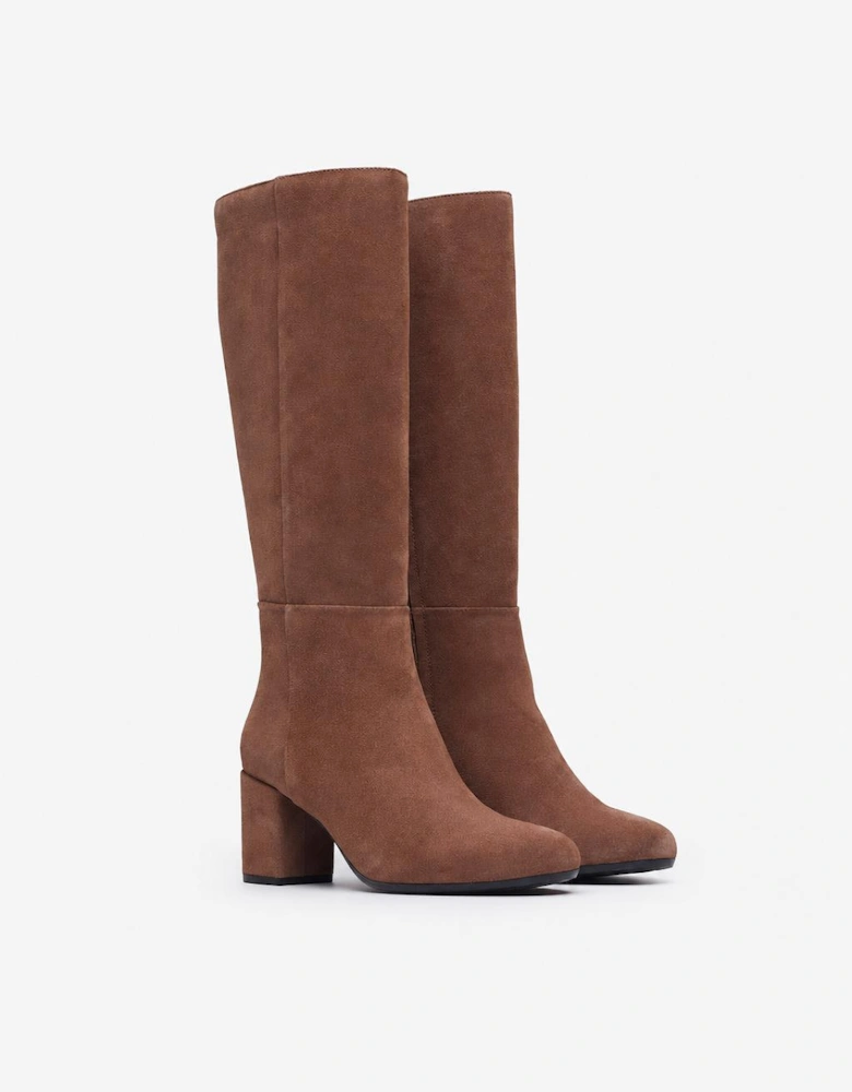 Hush Puppies Oprah Suede Long Boot Womens Tall Boots Light Brown