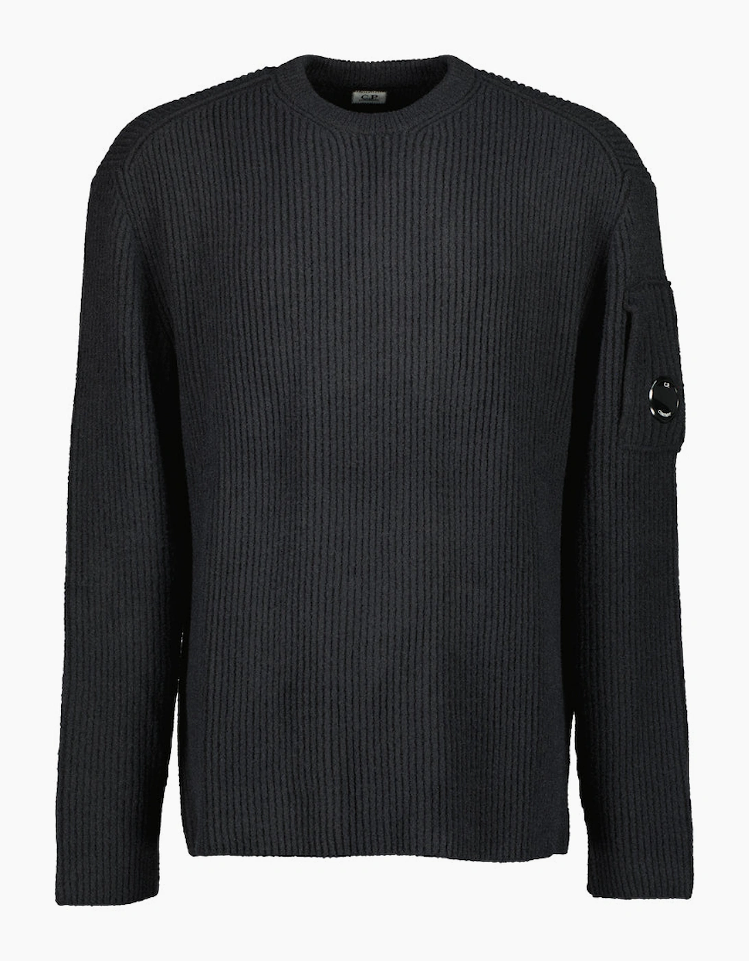 Fleece Knit Crewneck Lens Jumper