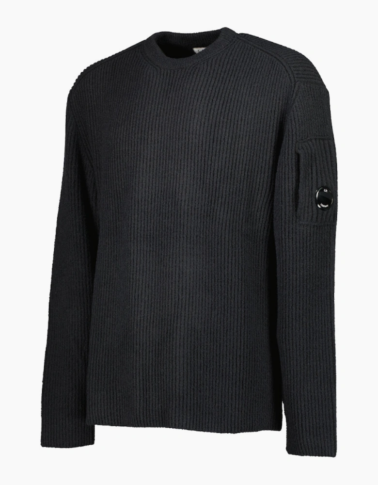 Fleece Knit Crewneck Lens Jumper
