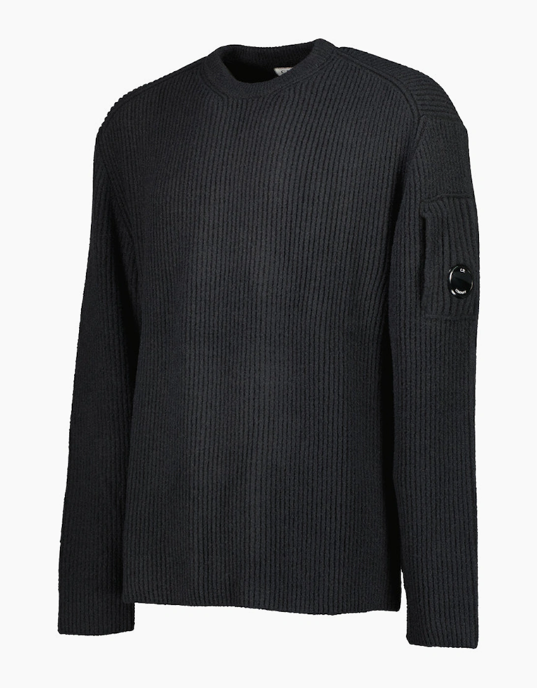 Fleece Knit Crewneck Lens Jumper