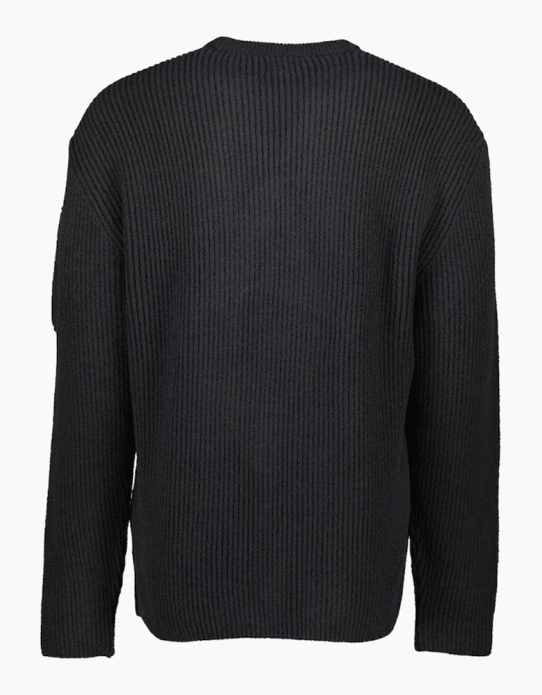 Fleece Knit Crewneck Lens Jumper