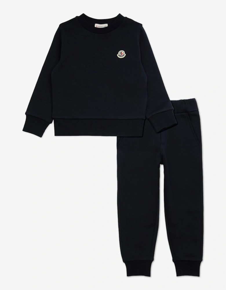 Moncler Enfant Boys Logo Tracksuit in Navy