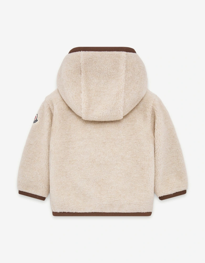 Moncler Enfant Baby Boys Teddy Fleece Zip Up Top in Beige
