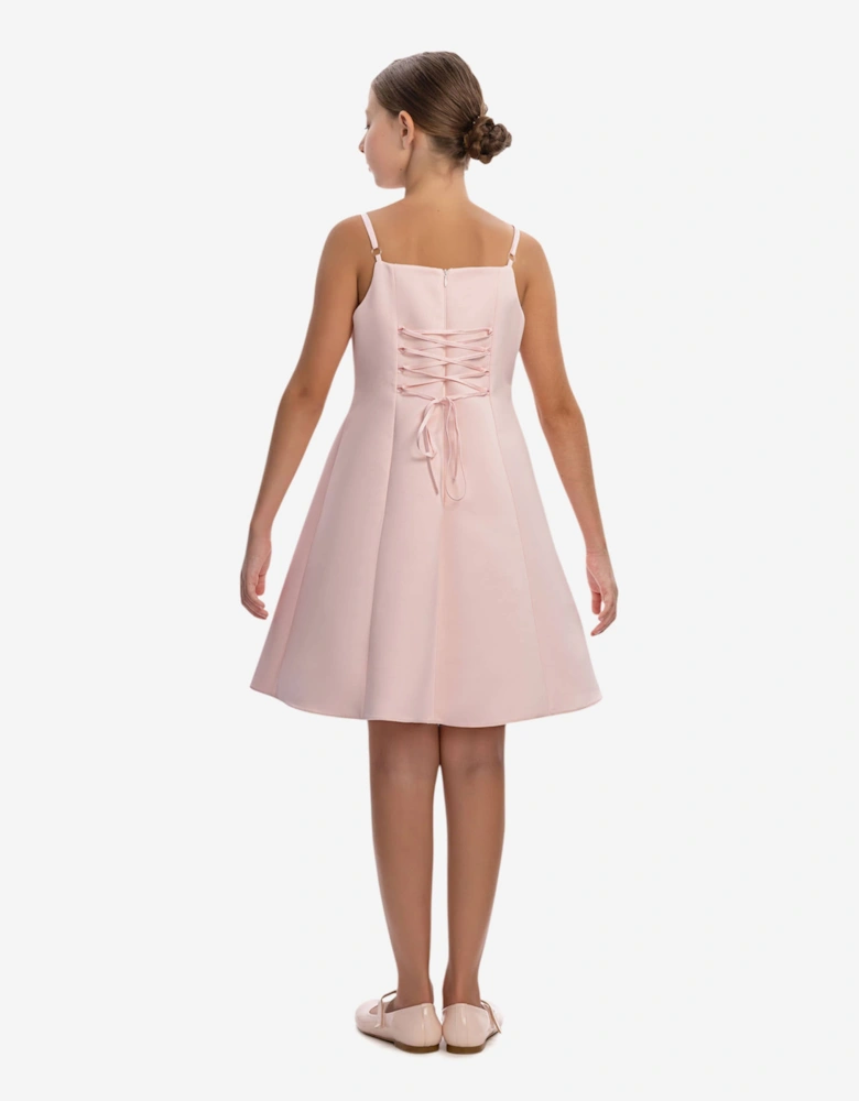 DRESS & Fleur Girls Embellished Flower Dress in Pink