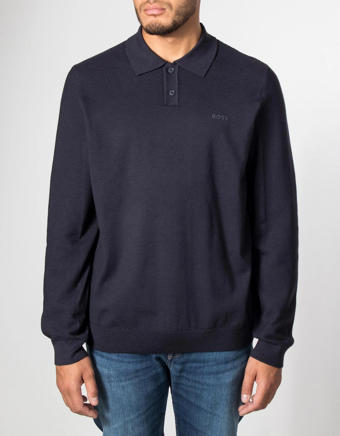 Regular Fit Long Sleeve Momentum X Knitted Polo Shirt