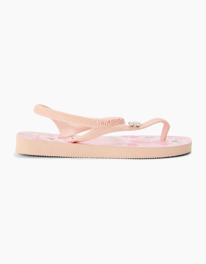 Floral Patterned Thong Toe Flip Flops