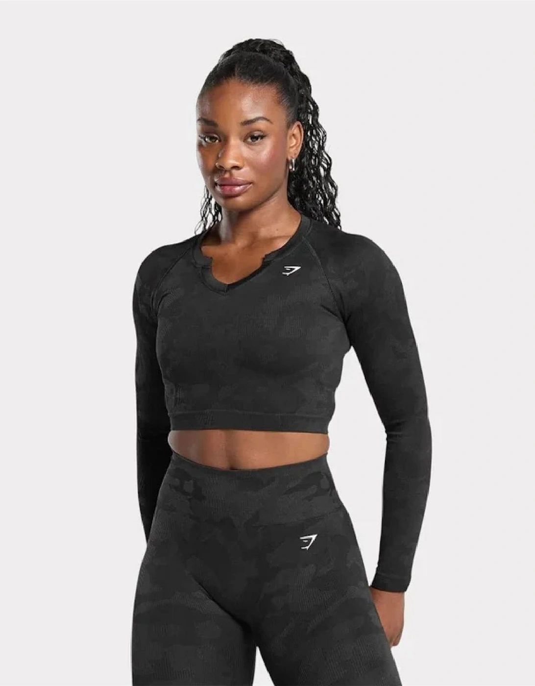 Adapt Camo Long Sleeve Cropped Top