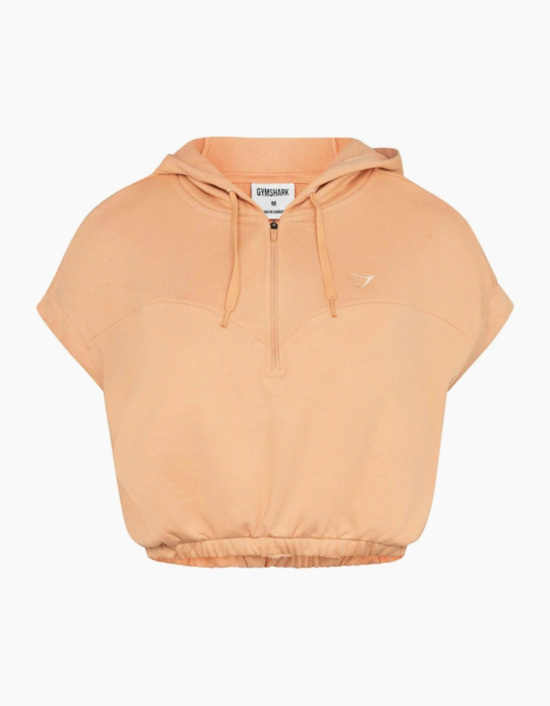 Whitney Over The Head Cropped Sleeveless Hoodie