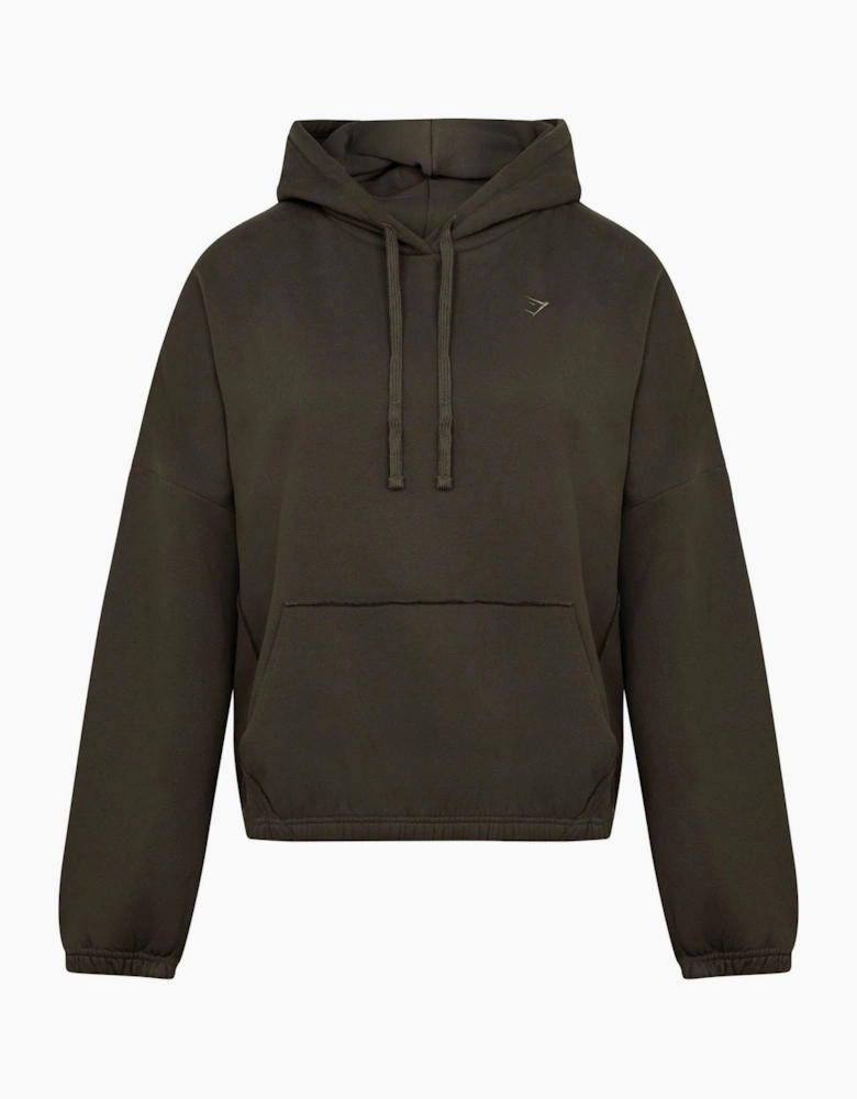 Fleece Cotton Over The Head Oversized Fit Hoodie