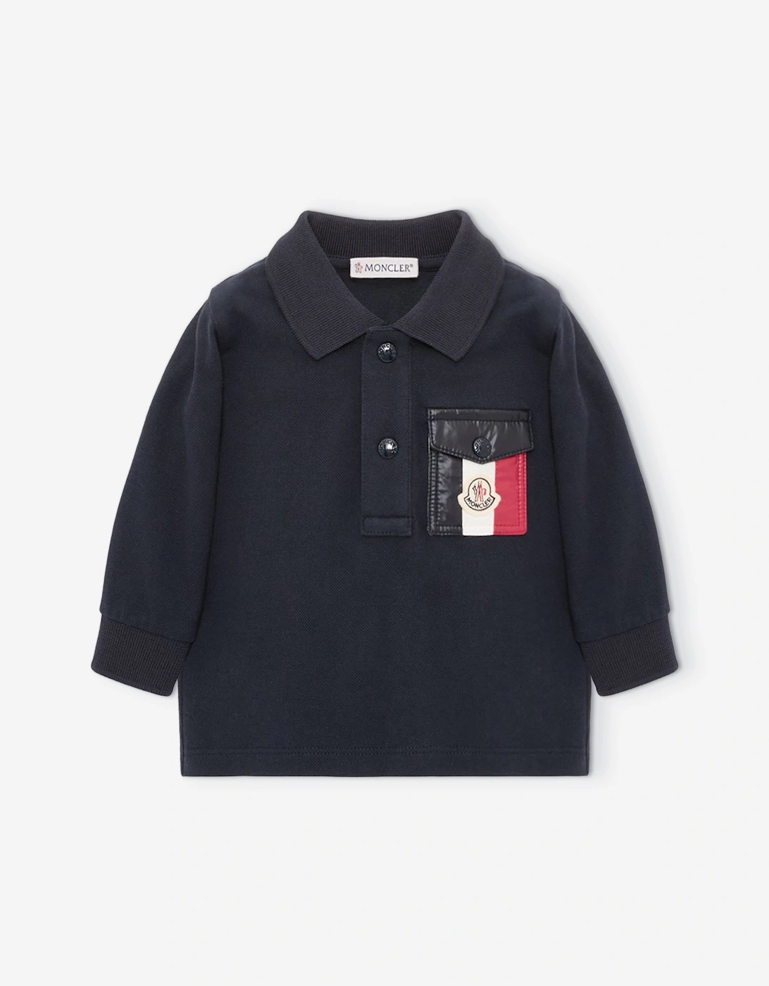 Moncler Enfant Baby Boys Logo Pocket Polo Shirt in Navy