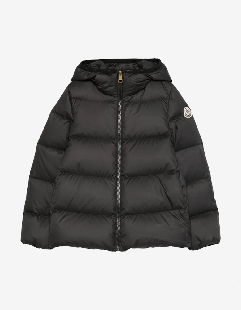 Moncler Enfant Girls Down Padded Beulah Jacket in Black