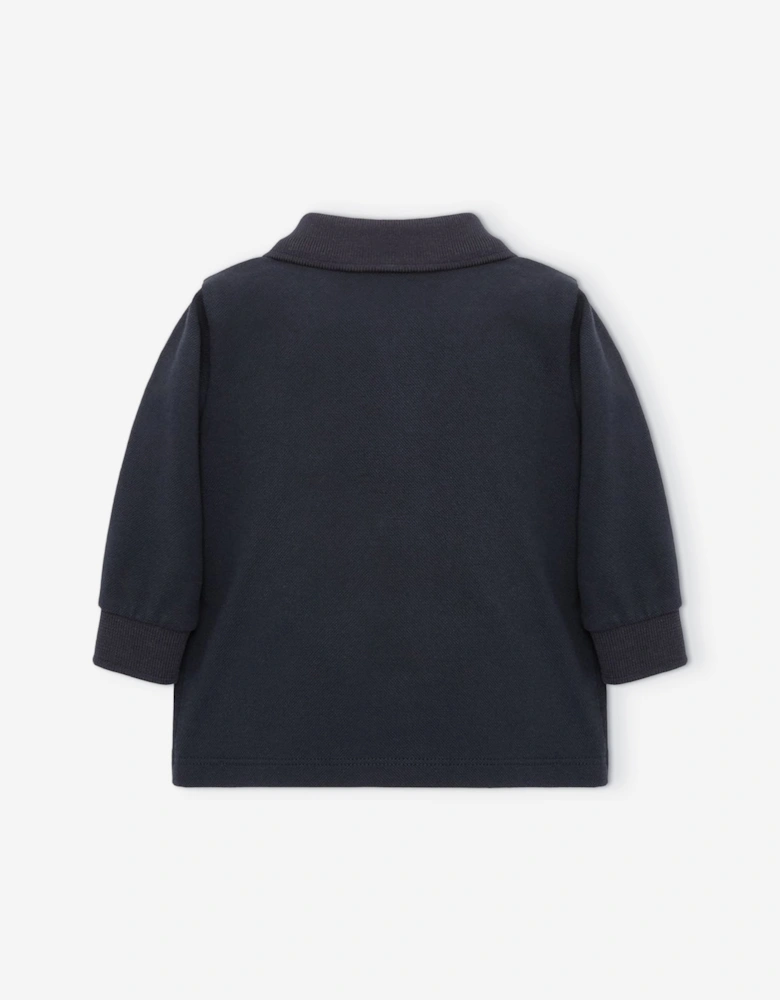 Moncler Enfant Baby Boys Logo Pocket Polo Shirt in Navy