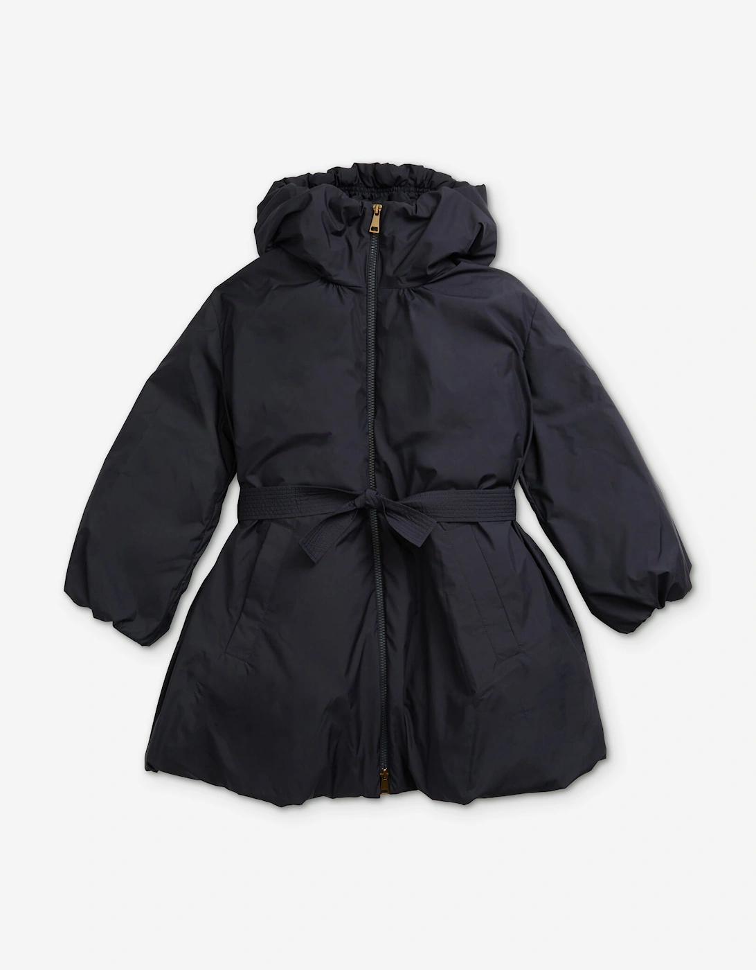 Moncler Enfant Girls Down Padded Seble Long Coat in Navy