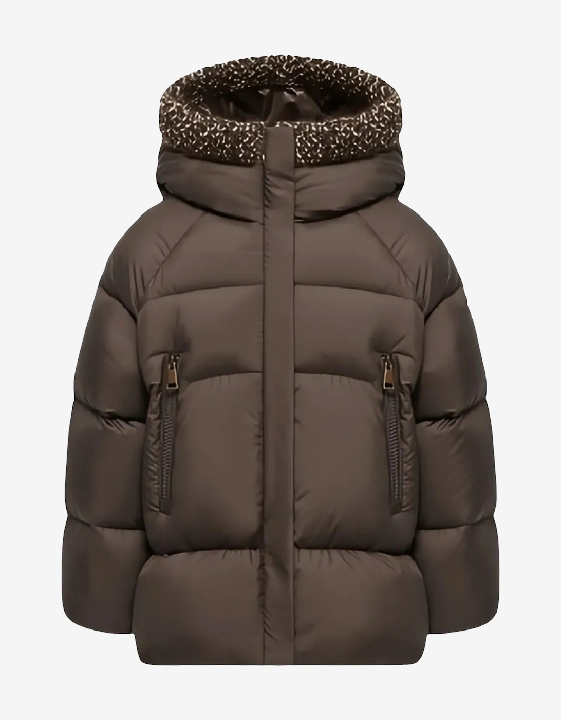 Moncler Enfant Girls Down Padded Duilla Jacket in Brown