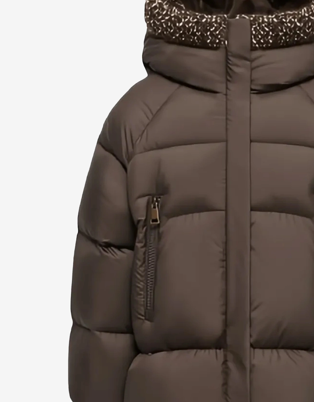 Moncler Enfant Girls Down Padded Duilla Jacket in Brown
