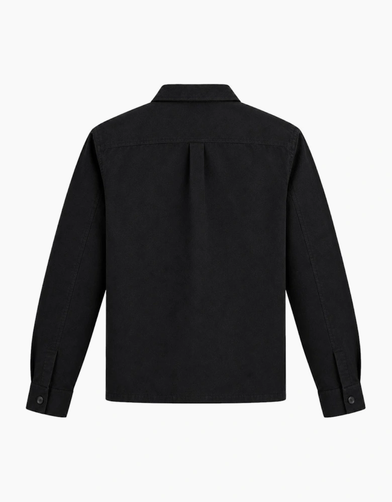 Fred Perry Brushed Twill Overshirt Black