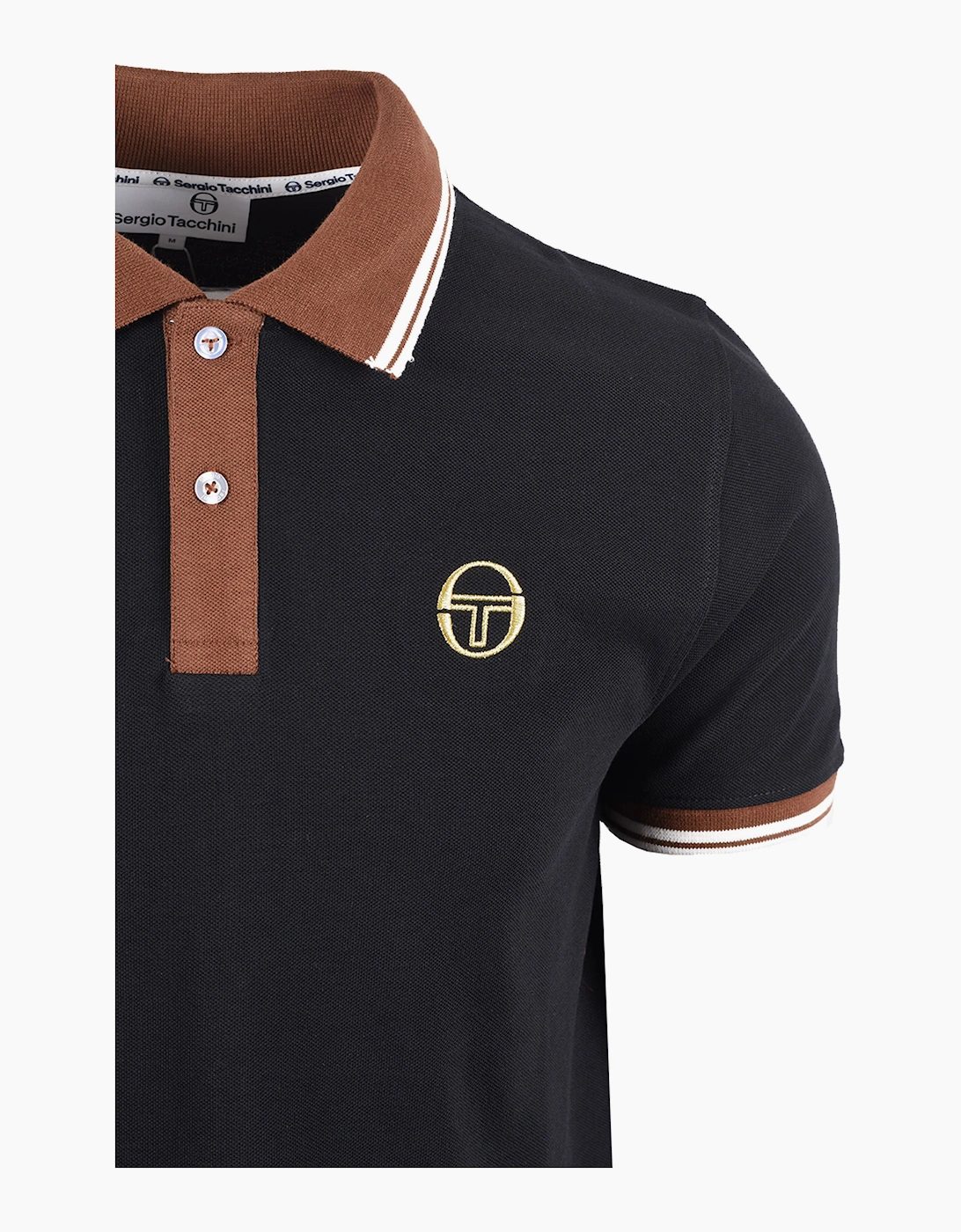 SERGIO TACCHINI CON 020 POLO BLACK/POTTING SOIL/GARDENIA